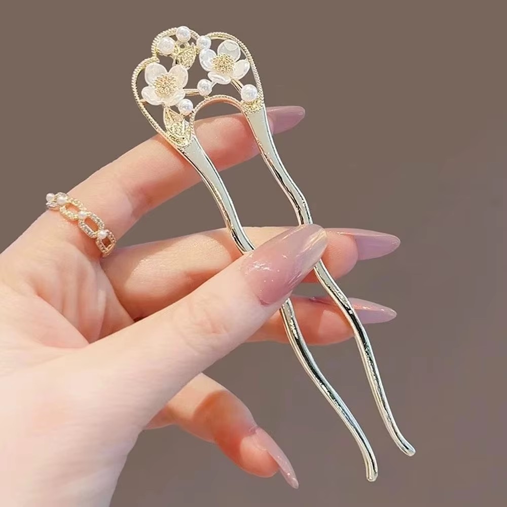 Supply Florist - U-förmige Haarnadel, luxuriöser Schmuck-Haarschmuck für Damen,