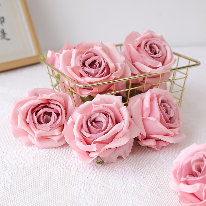 Florist Supply Bulk - 25 Stück 10 cm künstliche Rosenblütenköpfe